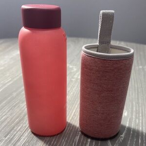 Waterdrop Frosted Limited Edition Glass Water Bottle 16 OZ With Tumbler Case